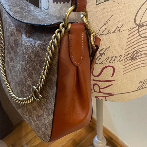 Coach Brown and Tan Crossbody Bag - Picture 7 of 15